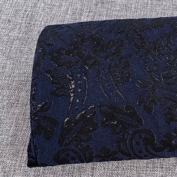 Abercrombie & Fitch Mini Skirt Navy Blue & Metallic Black 00 Lined Zipper Closur - Picture 12 of 14